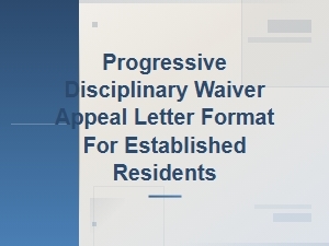 Appeal Letter Template for Established Resident Waivers