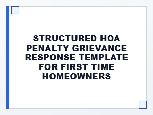 Structured Hoa Fine Appeal Template for New Homeowners