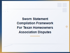 Compiling Sworn Statements for Texas Hoa Disputes