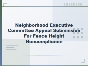 Fence Height Appeal Submission Guide