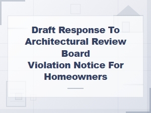 How to Respond to a Texas Hoa Architectural Review Notice