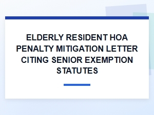 Mitigating Texas Hoa Fines with Senior Exemption Letters