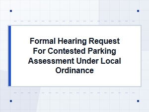 Texas Hoa Contesting Parking Assessments via Formal Hearing